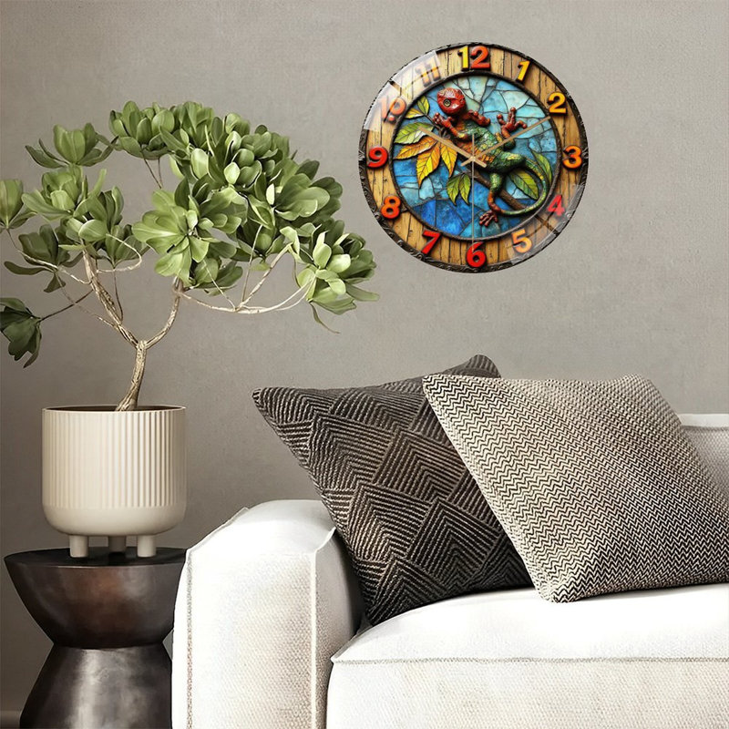 Horloge murale en verre 12 po