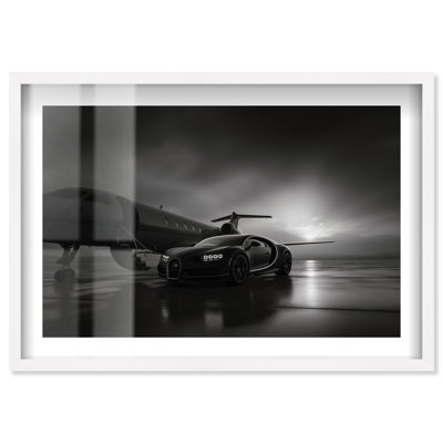 Billionaire's Toys Shadowbox Print Bedroom Wall Decor by Notoriart, White Frame, 46 x 31