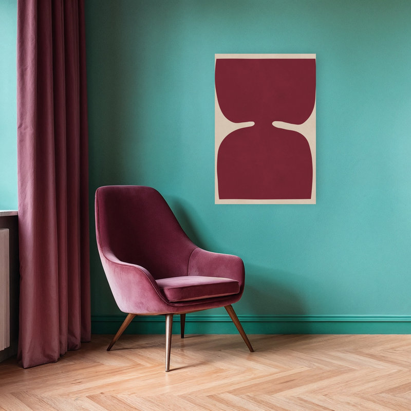 Reproduction d'art moderne moderne abstrait marron audacieux, 36" H x 24" W