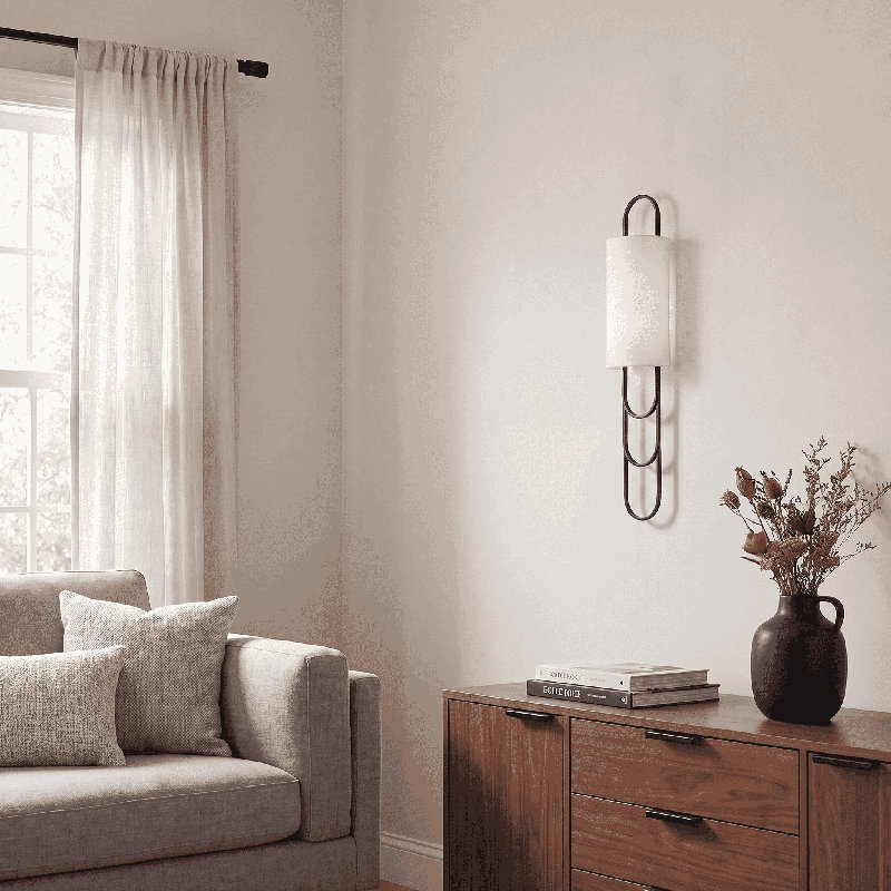 Tartine 1-Light LED Wall Sconce in Black, Black