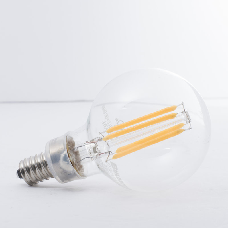 2,5 watts (25 watts équivalents), DEL G16, ampoule à intensité variable, blanc chaud (2 700 K) / culot candélabre