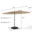 Parasol de patio rectangulaire 15 pi avec lumières DEL-1113787923