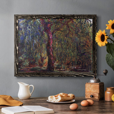 «Weeping Willow» par Monet, reproduction d'art sur toile