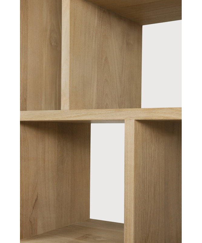 M Solid Wood Geometric Bookcase