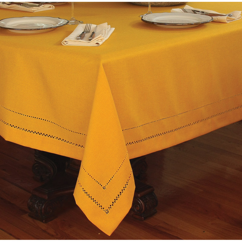 Goudy Tablecloth, Gold, 108" L x 65" W