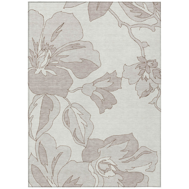 Tapis taupe 5 pi x 8 pi