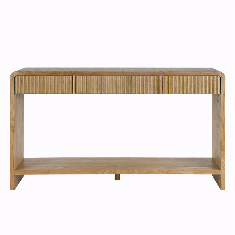 Modern 3-Drawer Console Table, Brown