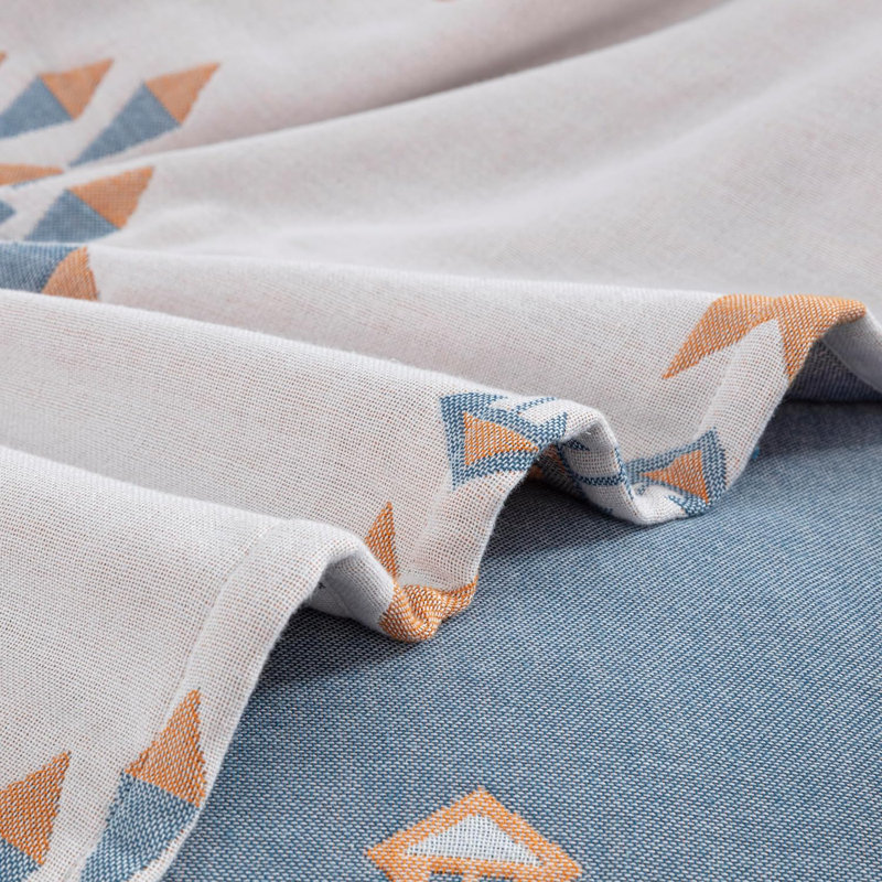 King Size Multi-Color Cotton Boho Reversible Throw Blanket