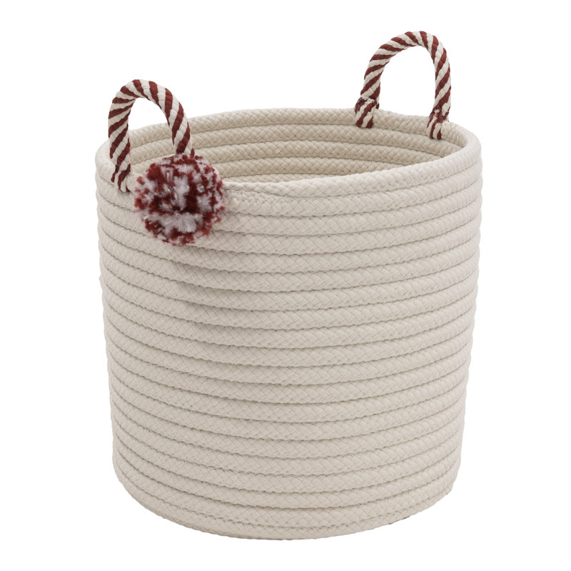 Panier en polypropylène Candy Cane, Rouge