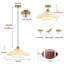Luminaire suspendu Mid-Century doré nordique-493659