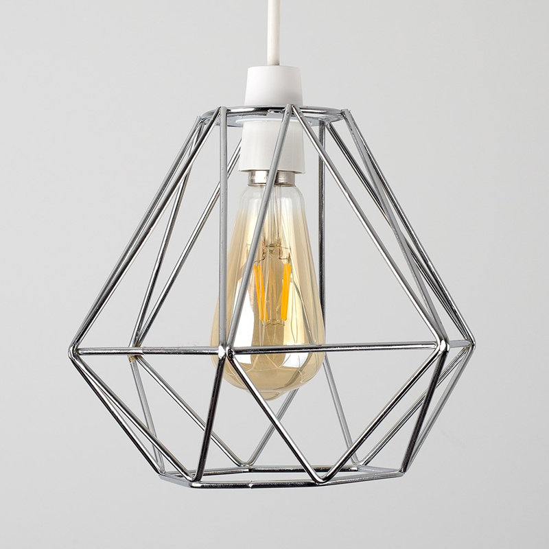 20cm H Metal Novelty Pendant Shade ( Screw On ), Chrome