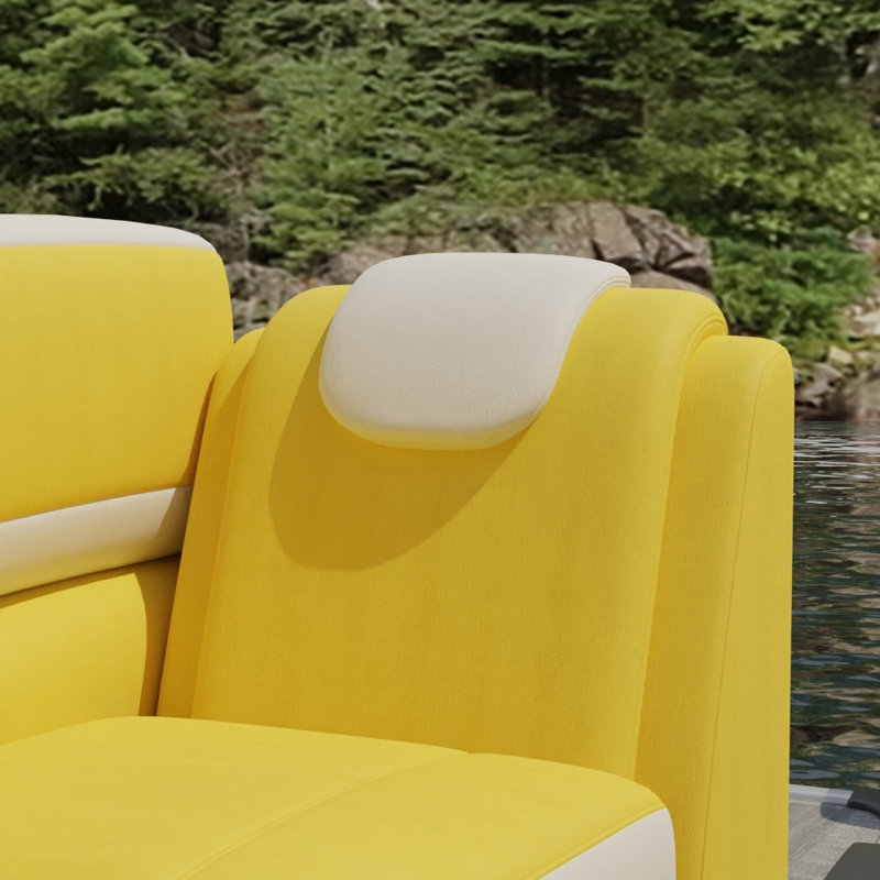 Tissu en vinyle Enduratex Jet Stream par The Yard, Jaune soleil