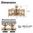 31" Caged Ceiling Fan with Dimmable Light Kit and Remote Control