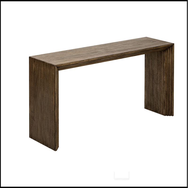 Console de style moderne en placage de bois massif de paulownia, convient, Noir