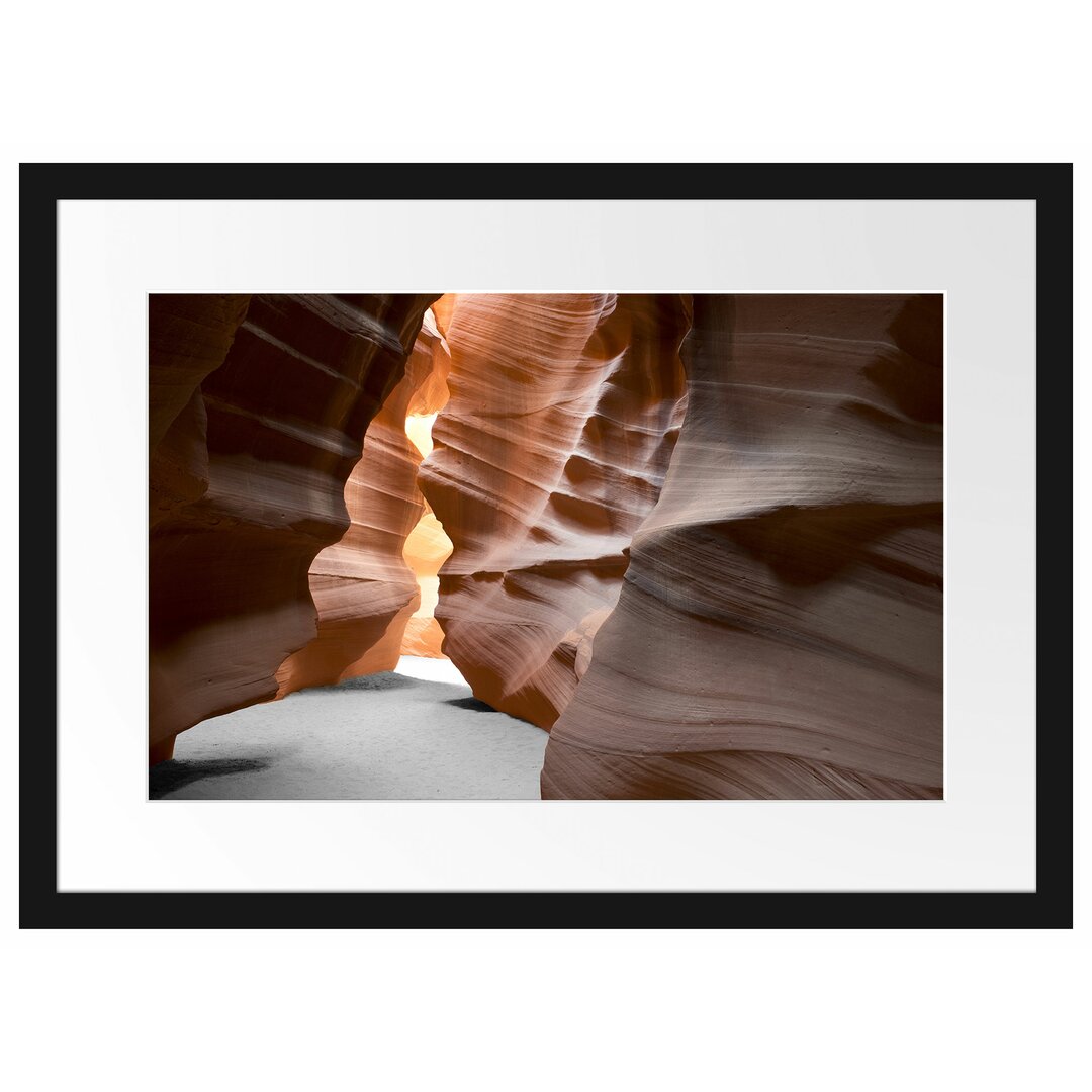 Gerahmtes Poster Durchgang im Antelope Canyon