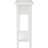 Narrow Solid Wood Side Table with Shelf-1186550056