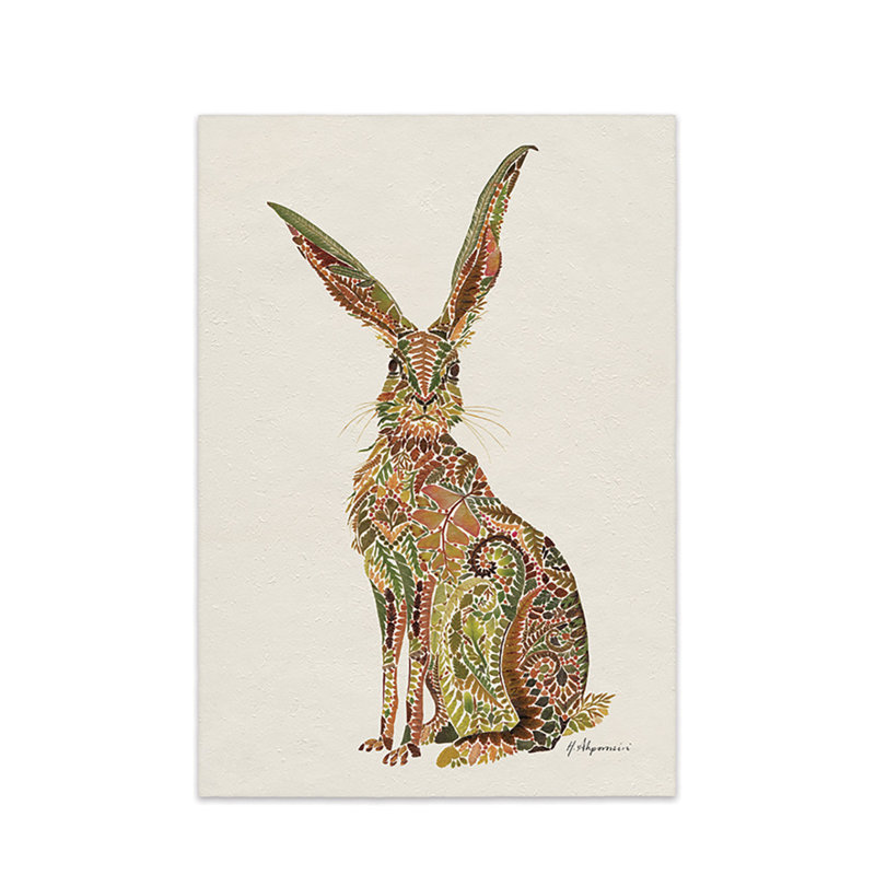 Gazing Hare by Helen Ahpornsiri - No Frame Print
