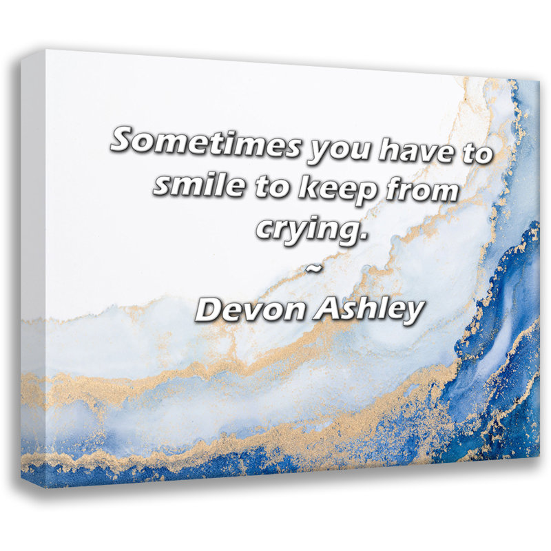 Artsy Quote By Devon Ashley Gallery Wrapped Canvas