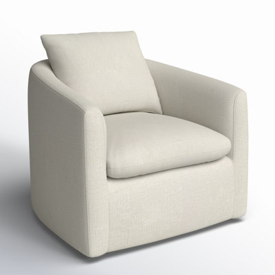 Fauteuil demi-tonneau pivotant rembourré Menta