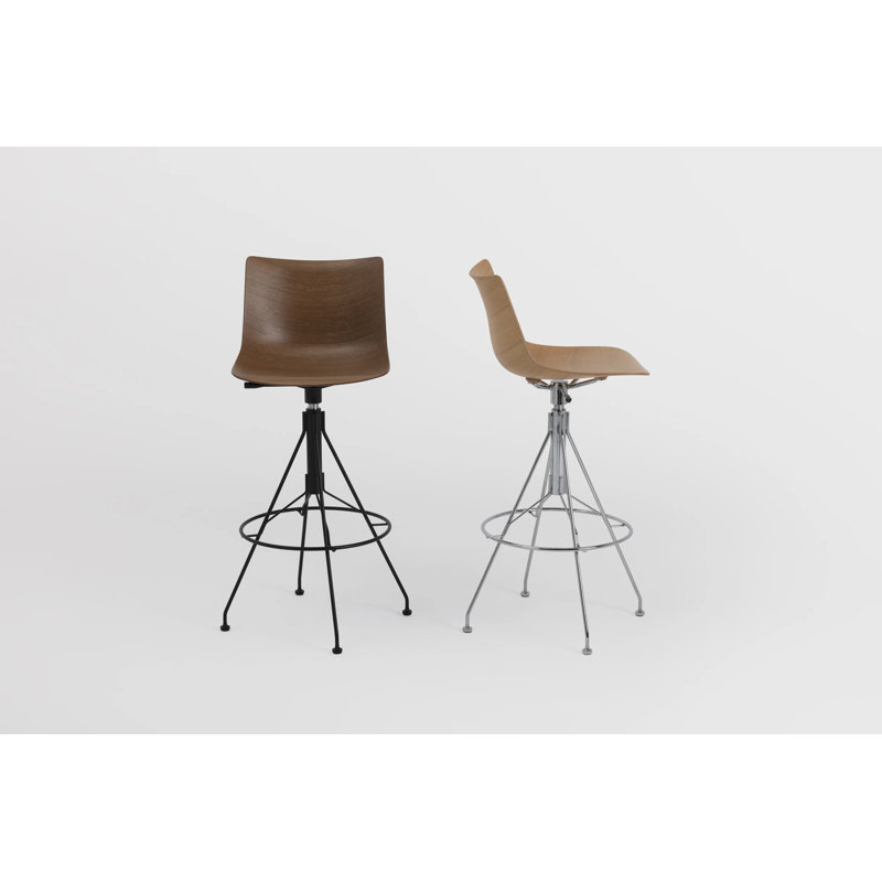 C.Koya Stool, Dark wood, Black