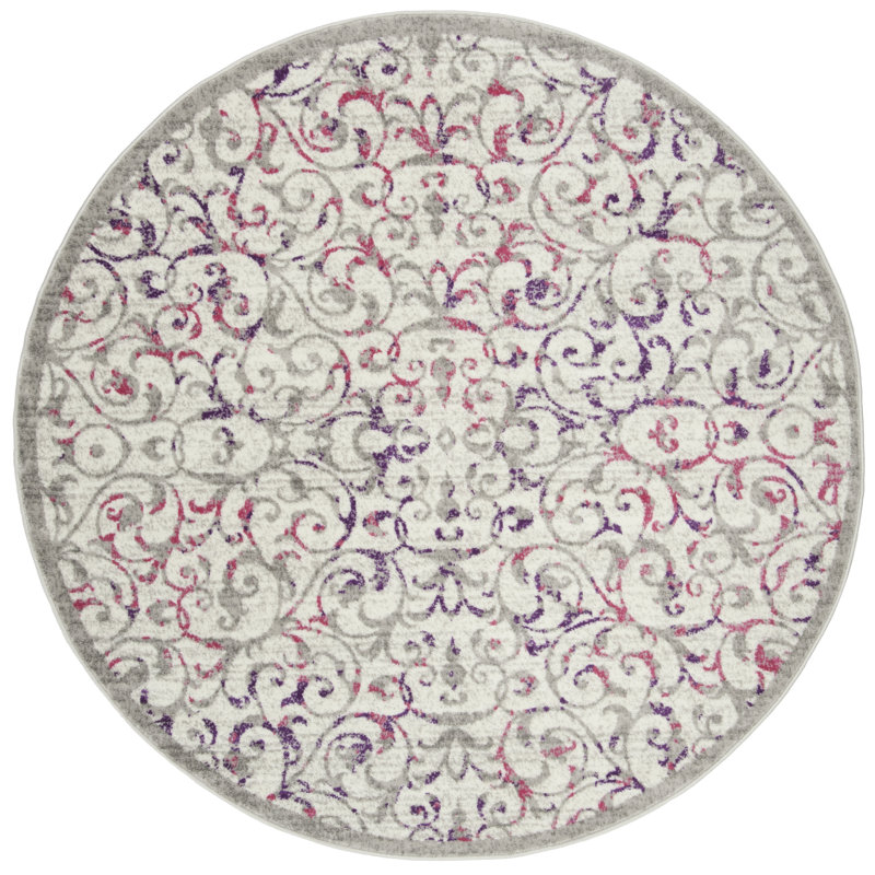 Kingstowne Skyler Performance Floral Rug, Round 6'7"