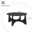 Table basse noire en bois-563889171