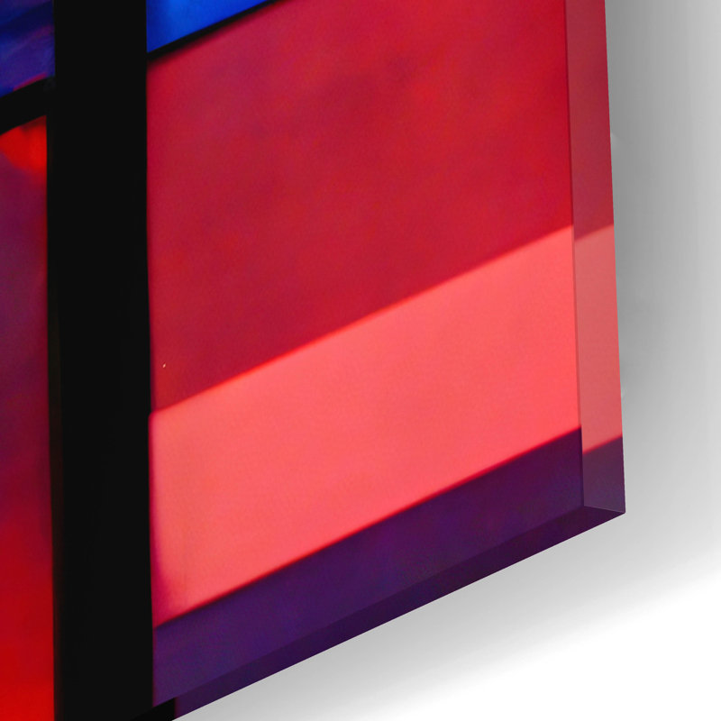 «New York 5» par Ray Heere, art en verre acrylique Wal, H 12 po x l 12 po x P 0,13 po
