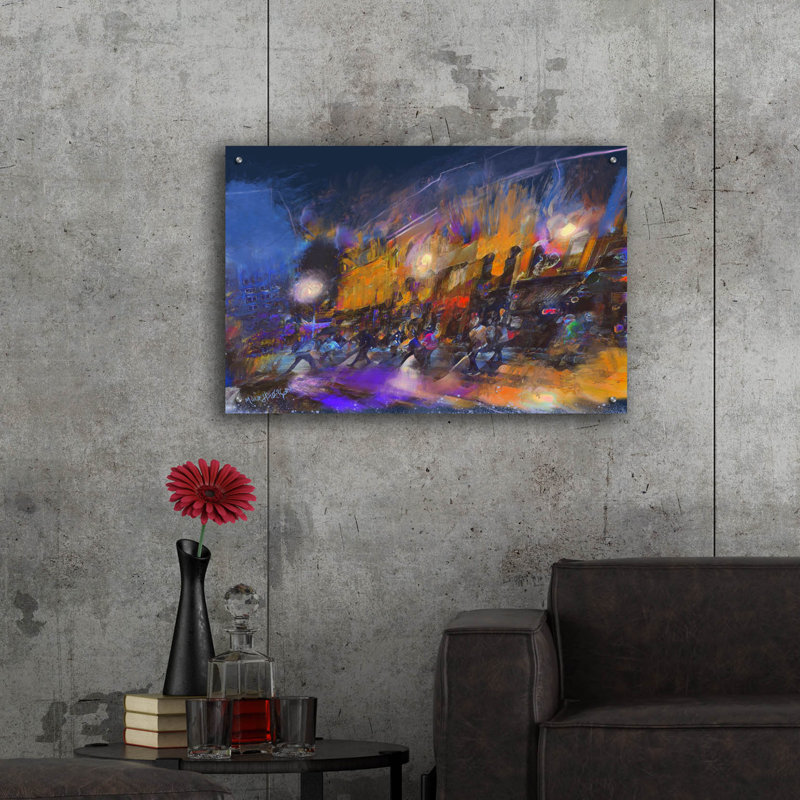 "Downtown" par Murray Henderson Fine Art, H 24 po x l 36 po x P 0,2 po