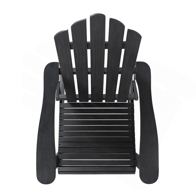 Chaise Adirondack pliable Hollywood, Gris foncé