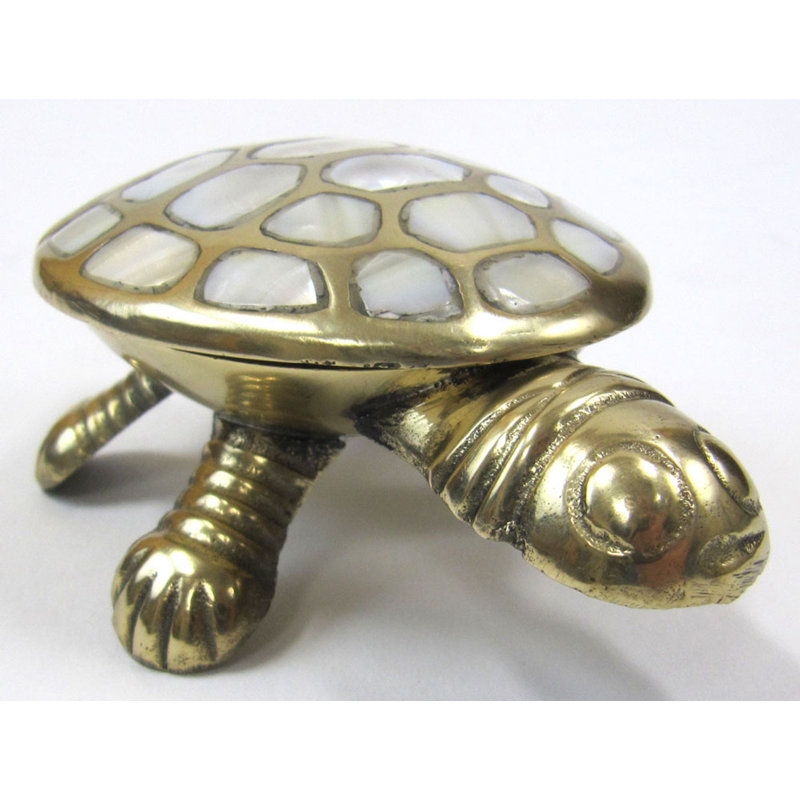 Boîte à bijoux avec une mère de perle turtle