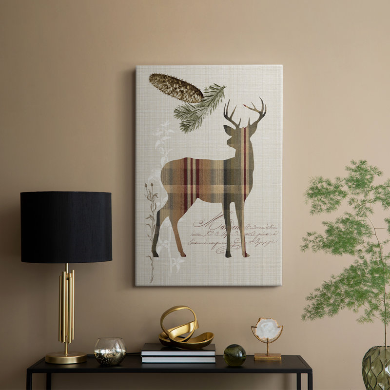 Woodland Plaid I -Gallery Wraraped Cavas, H 60 po x l 40 po