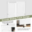 Portes de placard coulissantes à 2 panneaux 48 po x 80 po, portes de placard moulées apprêtées blanches avec trousse de quincaillerie d'installation-122419586