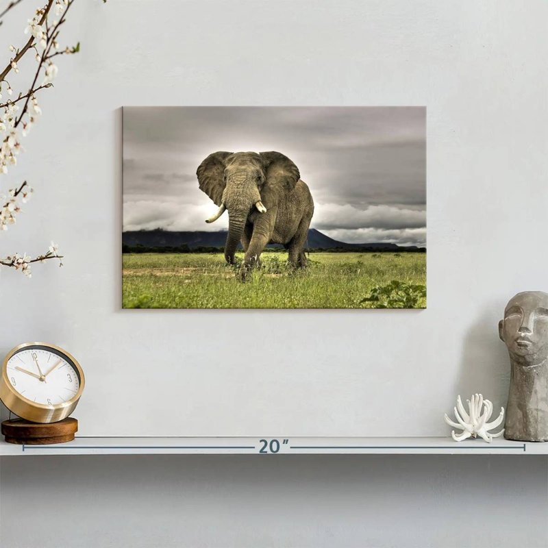 Brampt Elephant Landscape, 8" H x 12" W