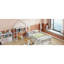 Lit de plancher en bois avec garde-corps et tête de lit détachable en forme de maison, lit double avec support pour enfants, structure de maison de jeu pour enfants Montessori, blanc-29099158-29099159