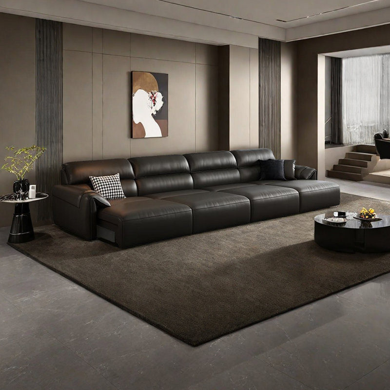 Canapé électrique télescopique haut de gamme, H 36,22 po x l 129,92 po x P 41,33 po, 4