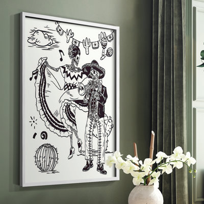 Day of the Dead Parade I Framed Print - Solid Wood
