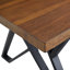 Table de salle à manger d'intérieur avec pieds en métal, noyer