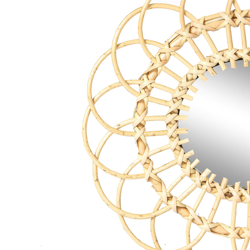 Rattan Flat Wall Mirror