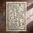 Eden Floral Rug Soft Vintage Fall Decor Washable Non-slip Distressed Blue-675924062-675924060