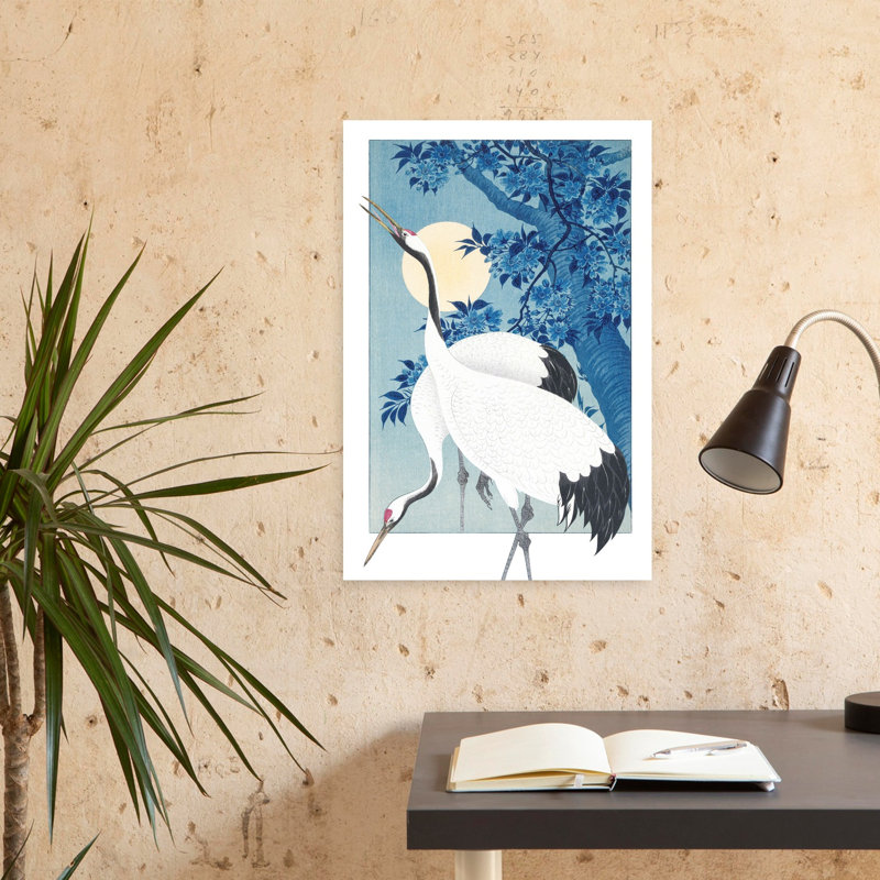 Denetria Contemporary Art Classic Abstract Contemporary Bird Cherry Landscape Nature Wall Art - Wrapped Canvas Print