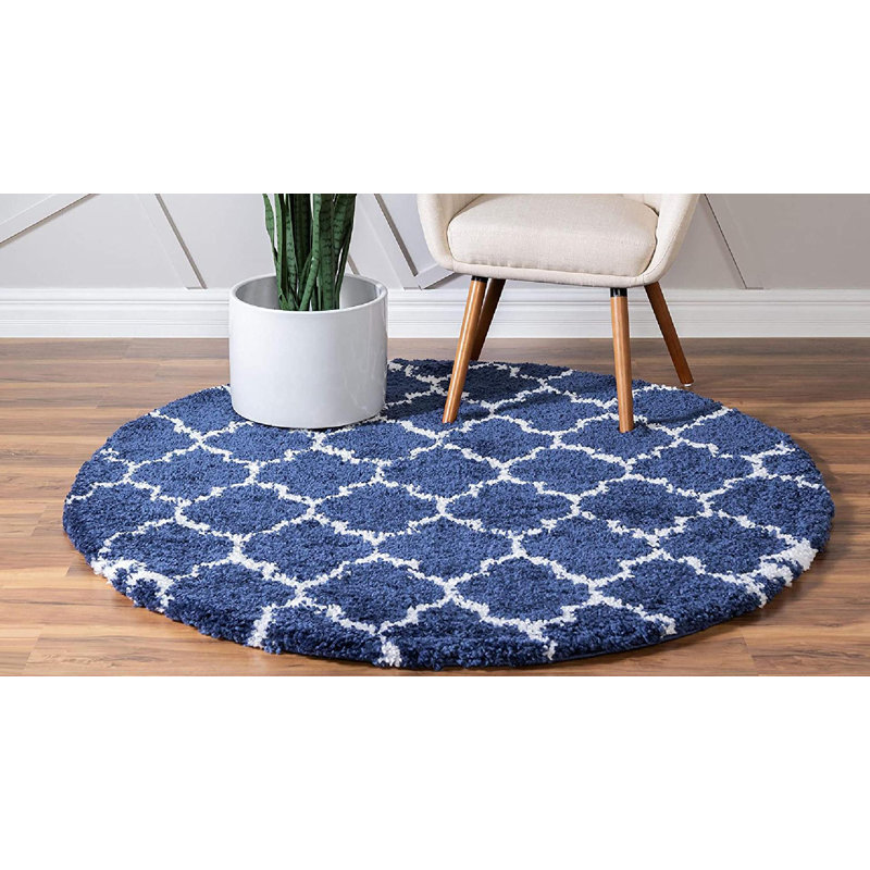 Scottsville Geometric Indoor Rug, Round 8'