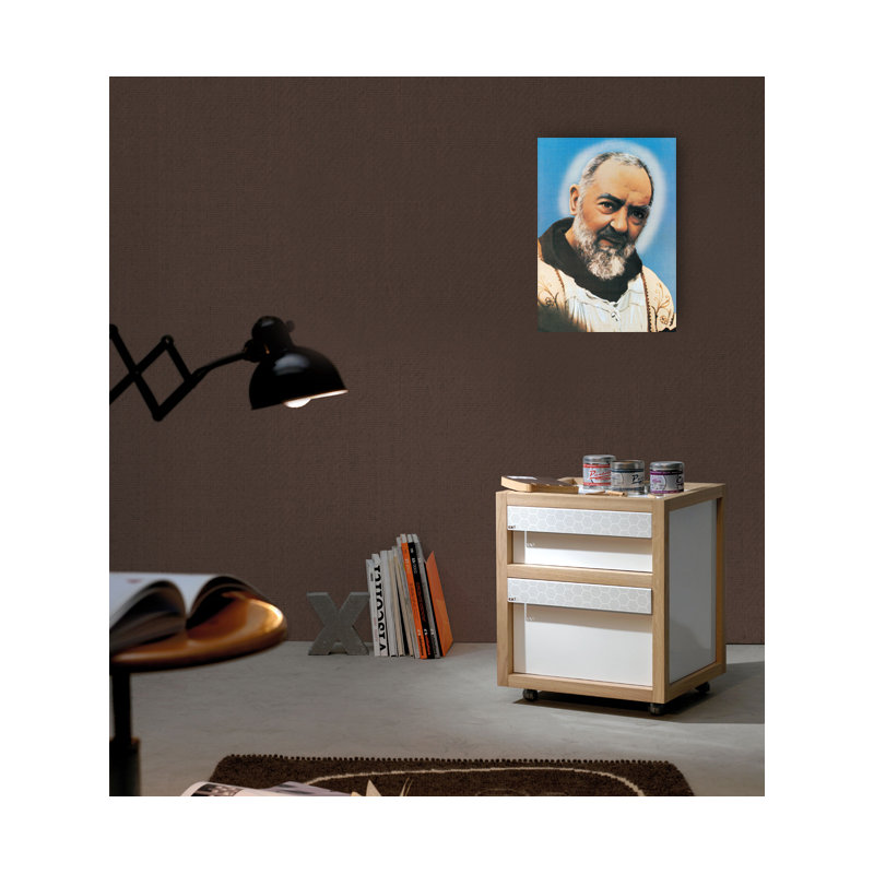 Padre Pio Da Pietralcina - No Frame Rectangle Memorabilia on Wood