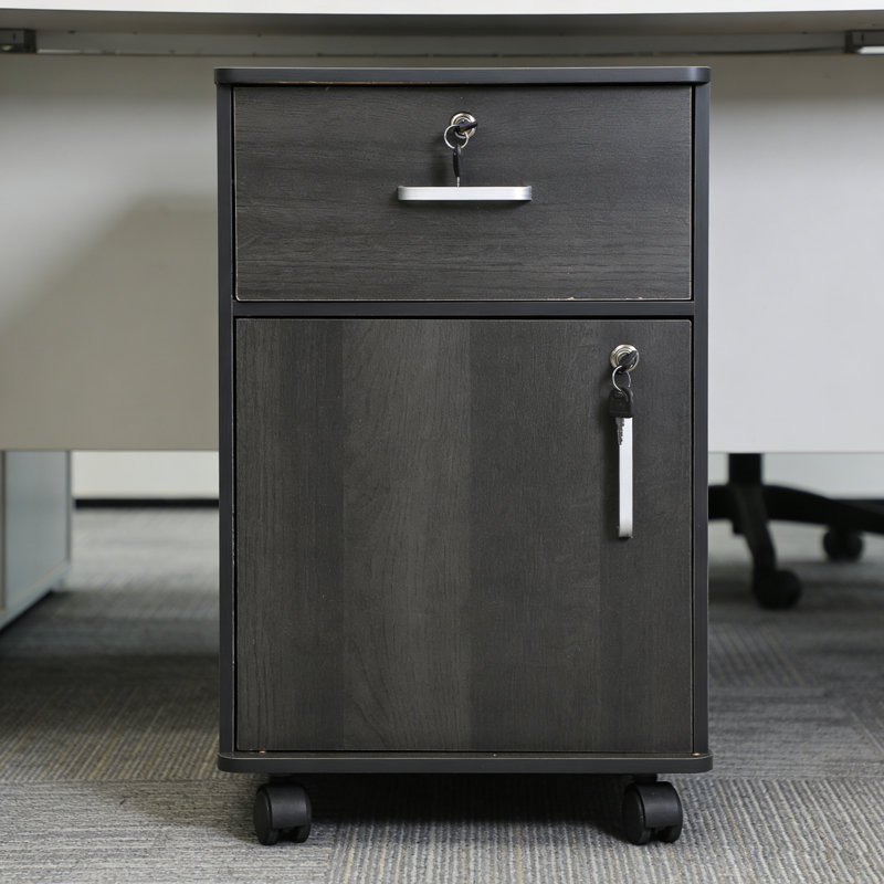 37cm Wide File Cabinet, Black
