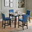 Ensemble de table de salle à manger 5 pièces avec chaises rembourrées-417117404