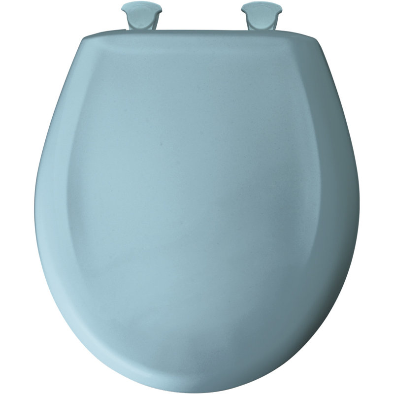 Siège de toilette rond en plastique, Bleu marine