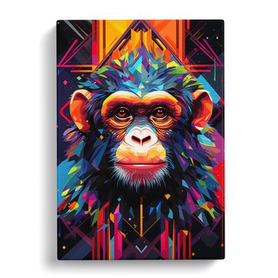 Monkey Geometric Art - No Frame Print