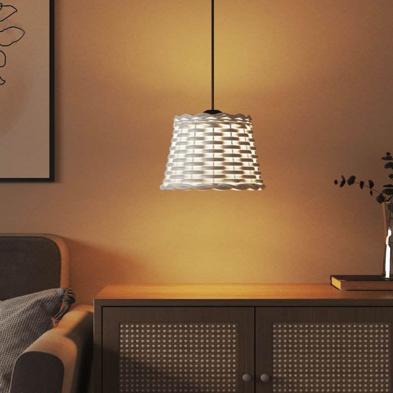 Chira Pendant Shade, White, 15cm H x 20cm W x 20cm D