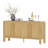 Adora 63" Accent Cabinet With 4 Doors And Adjustable Shelves, Modern Credenza Storage Cabinet With Curved Profile Design For Living Room, Kitchen, Dining Room, Hallway-570348193