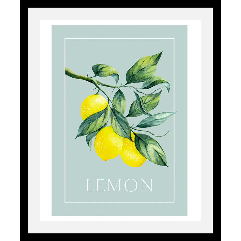 Lemon - Single Picture Frame Print, 70cm H x 50cm W
