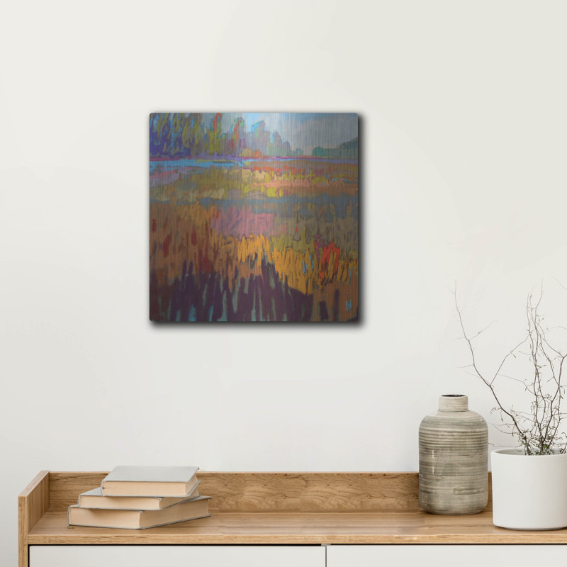 Winston Porter «Colorfield XXII» par Jane Schmidt, art mural en métal, H 12 po x l 12 po